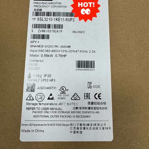 议价 变频器6SL3210-1KE11-8UP2 G120C 可维修