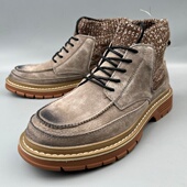 靴百搭潮流短靴头层真皮男鞋 商场捡漏品牌复古马丁靴男士 中帮工装