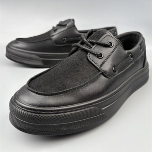 休闲板鞋男透气上线男鞋真皮潮鞋撤柜尾单牛皮拼马毛帅气断码捡漏