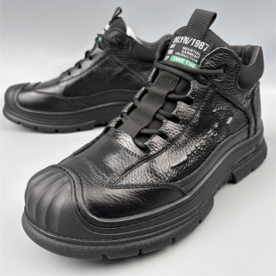 头层牛皮马丁靴男短筒系带真皮靴户外工装 靴男靴子外贸尾单撤柜鞋