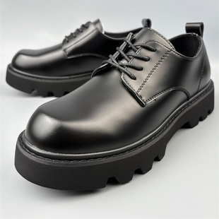 捡漏厚底德比鞋男真皮圆头休闲皮鞋男鞋高级感男鞋结婚鞋撤柜牛皮