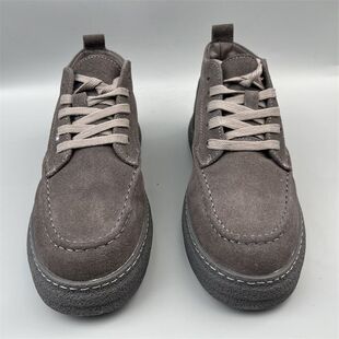 复古风反绒皮马丁靴男加绒棉鞋冬季中帮休闲牛货捡漏透气短靴撤柜