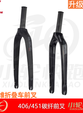 GPROONE 20寸碳纤维碟刹前叉 451折叠自行车轻量风行大行P10改装