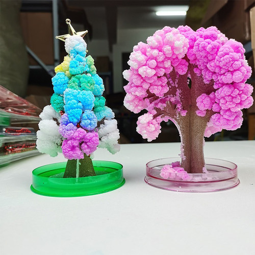 圣诞树结晶科学实验礼物纸树开花