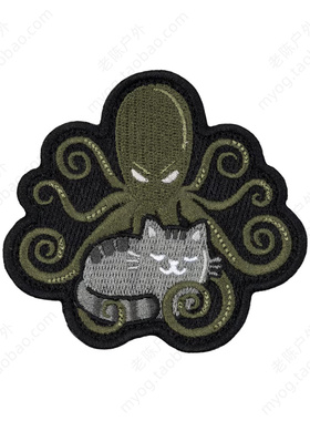 现货 美国PDW SPD Kraken Kitteh Morale Patch 章鱼和猫咪臂章
