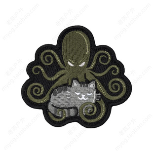现货 美国PDW SPD Kraken Kitteh Morale Patch 章鱼和猫咪臂章