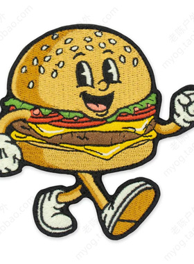 现货 美国PDW Cheez Burger Morale Patch 芝士汉堡臂章 魔术贴