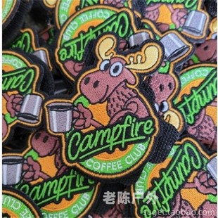 麋鹿咖啡臂章 Coffee Moose 现货 户外士气章 德国CCC 魔术贴