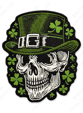 现货 美国PDW Saint Paddy's Day 2026 圣帕特里克节骷髅臂章
