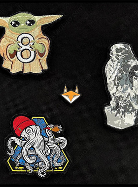 现货 美国PDW 20221027 八周年小尤达臂章 猎鹰士气章 章鱼魔术贴