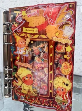 A6活页卡册存钱本卡通亚克力摇摇乐本子diy相册小卡照片现金收纳