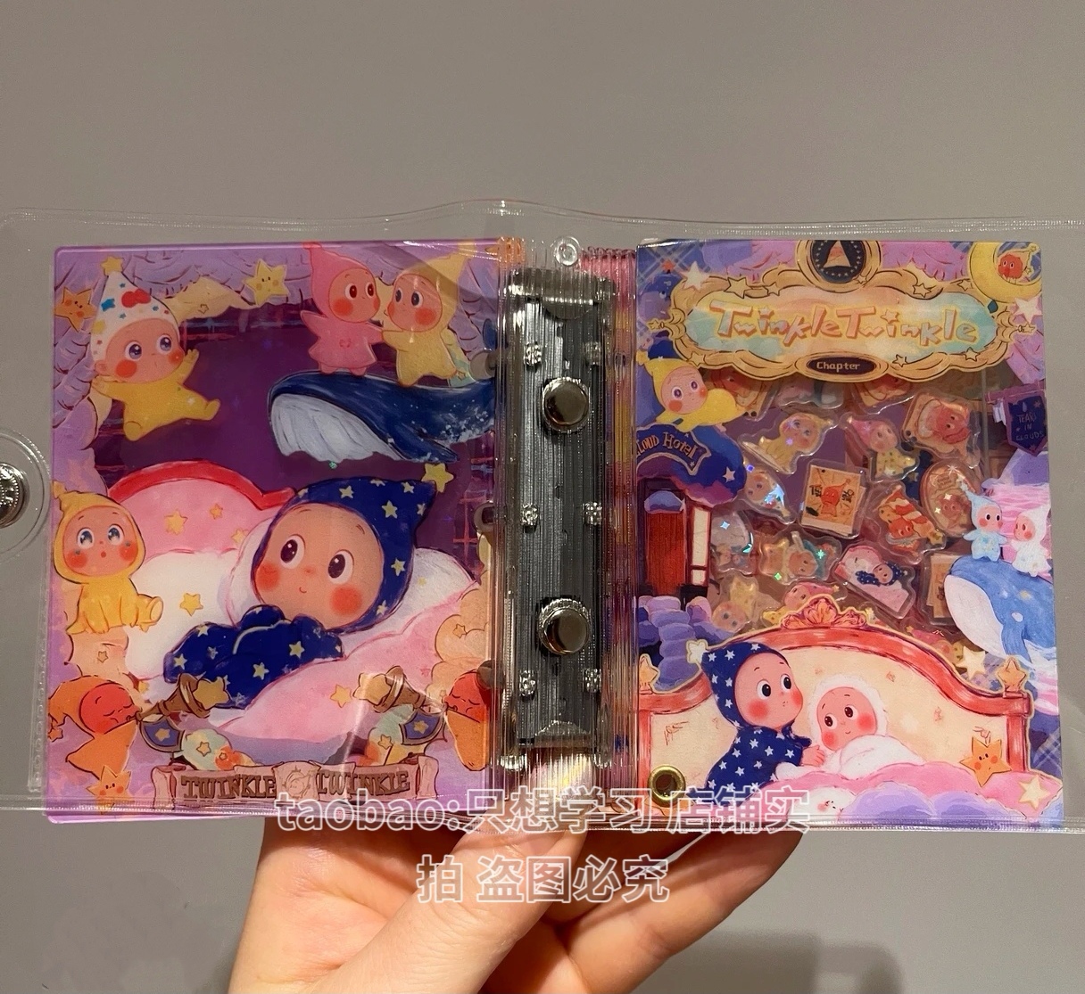 A8卡册亚克力摇摇乐卡册可拆diy活页相册可爱卡通3寸收纳明星卡片