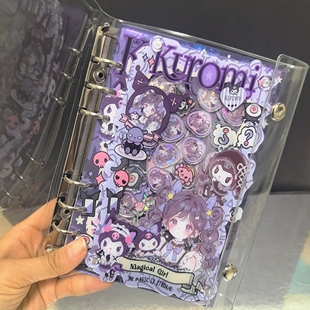 A6卡册亚克力摇摇乐存钱本现金票据收纳diy相册卡通活页本记事本