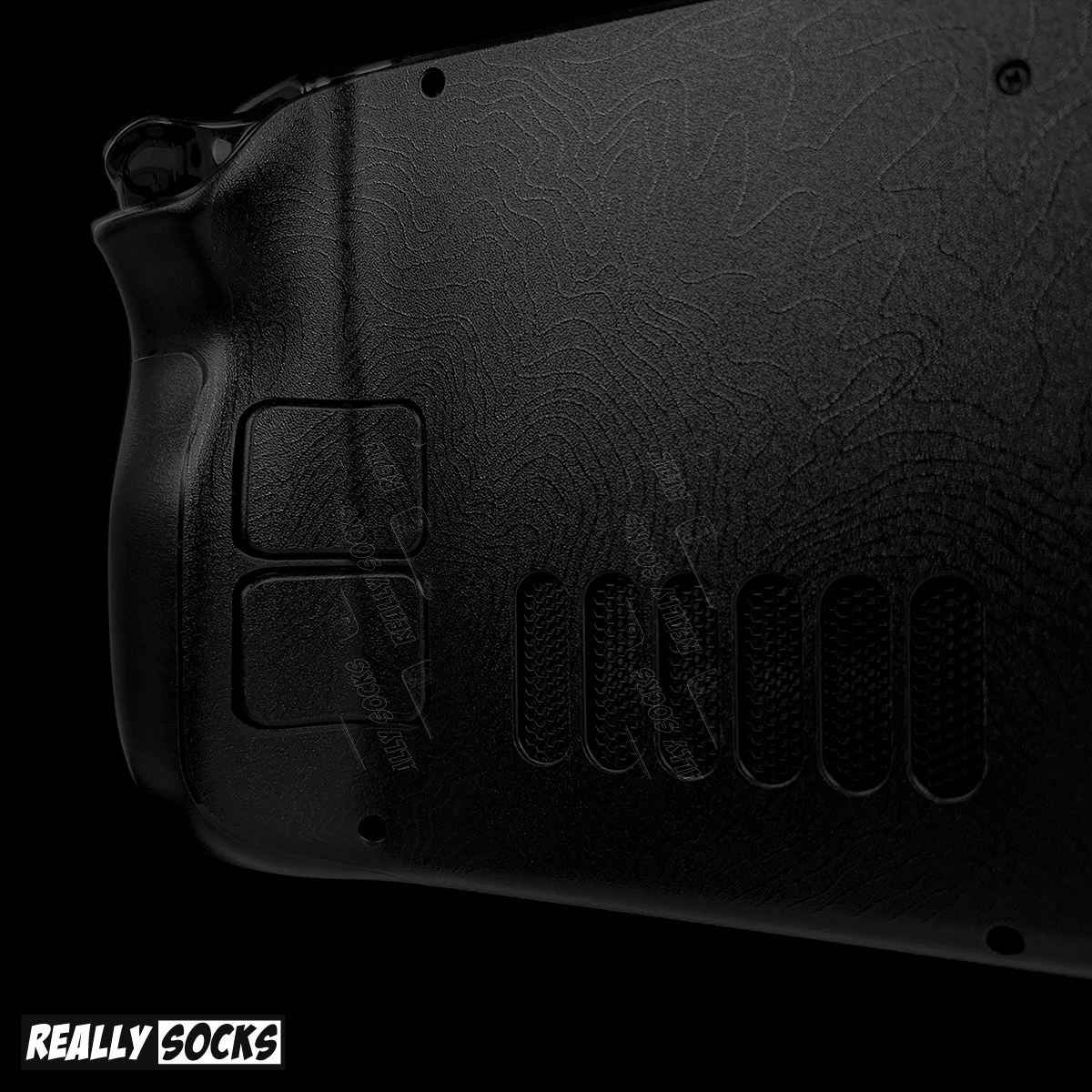 reallysocks立体等高线贴纸steamdeck贴纸黑色oled贴纸握把贴膜