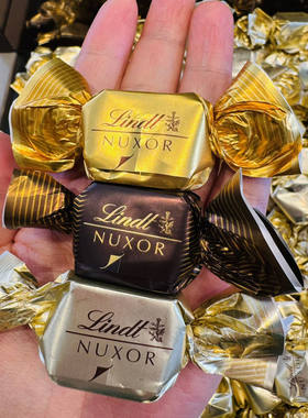 新品新包装瑞士莲Lindt金装榛仁夹心牛奶黑巧白巧克力