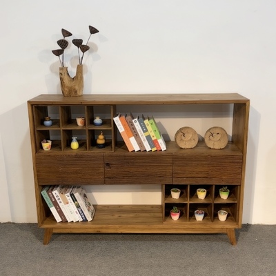 侘寂风实木储物茶柜茶室民宿