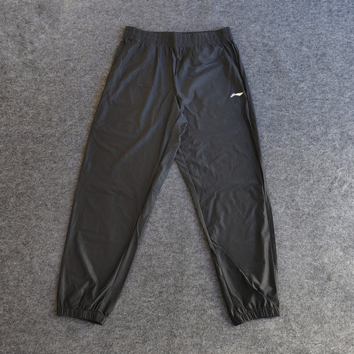 李宁男子春夏运动休闲透气速干束脚运动长裤akxt