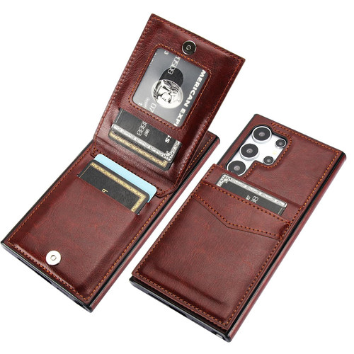 纯色支架适用三星S22/S23/S24 Plus Ultra手机壳Note20卡包跨境保护套男女