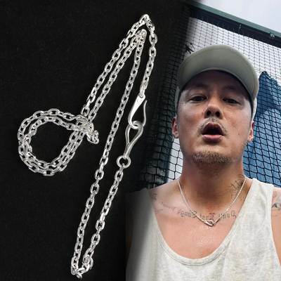 余文乐同款纯银项链细角链饰品