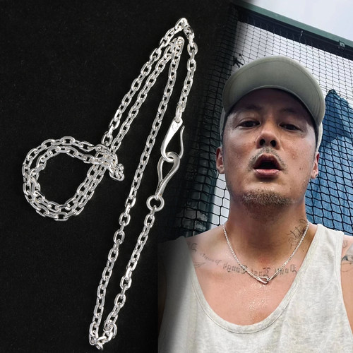 余文乐同款纯银项链细角链饰品