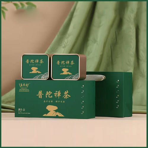 普陀禅茶120g双罐礼盒装浙江