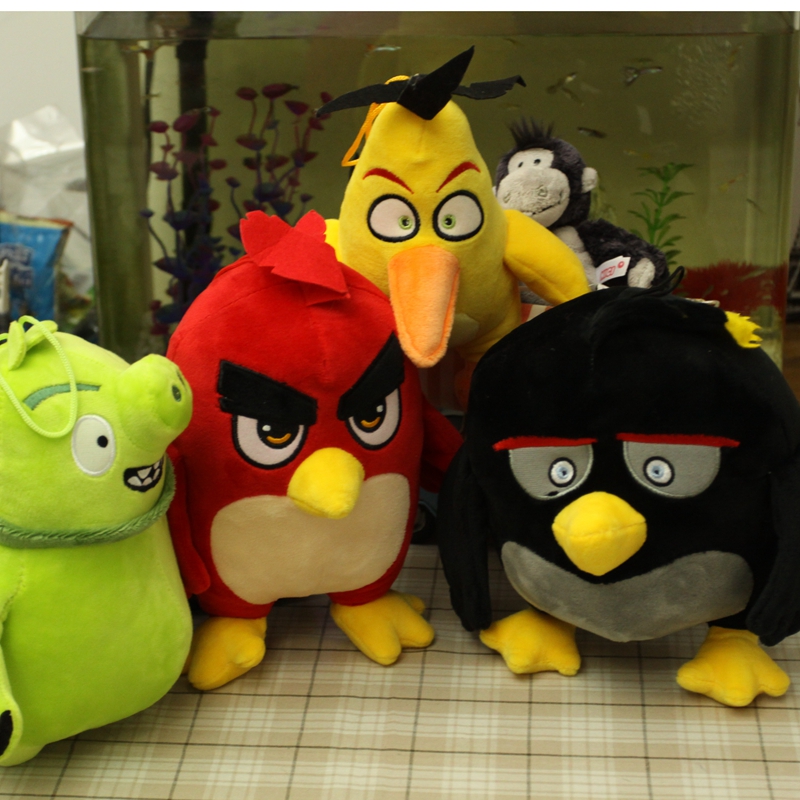 疯狂的小鸟毛绒玩具公仔可爱卡通