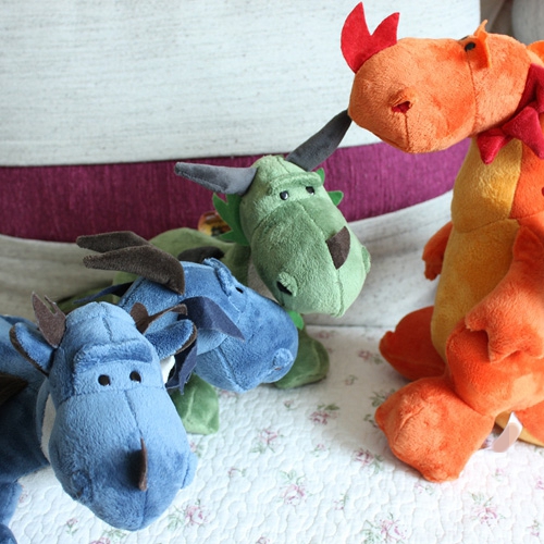 恐龙三兄弟毛绒玩具可爱卡通儿童