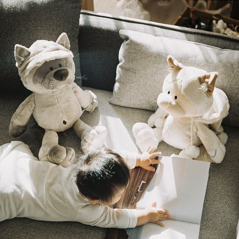 儿童节礼物情侣狸猫雪丑萌玩偶