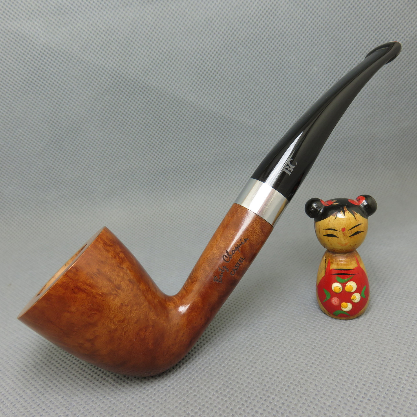 原装进口法国BC Butz-Choquin石楠木烟斗光面9mm弯式castel 2500