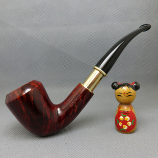 FANCY 男士 B10 老式 意大利Barontini贝拉蒂尼石楠木烟斗9mm弯式