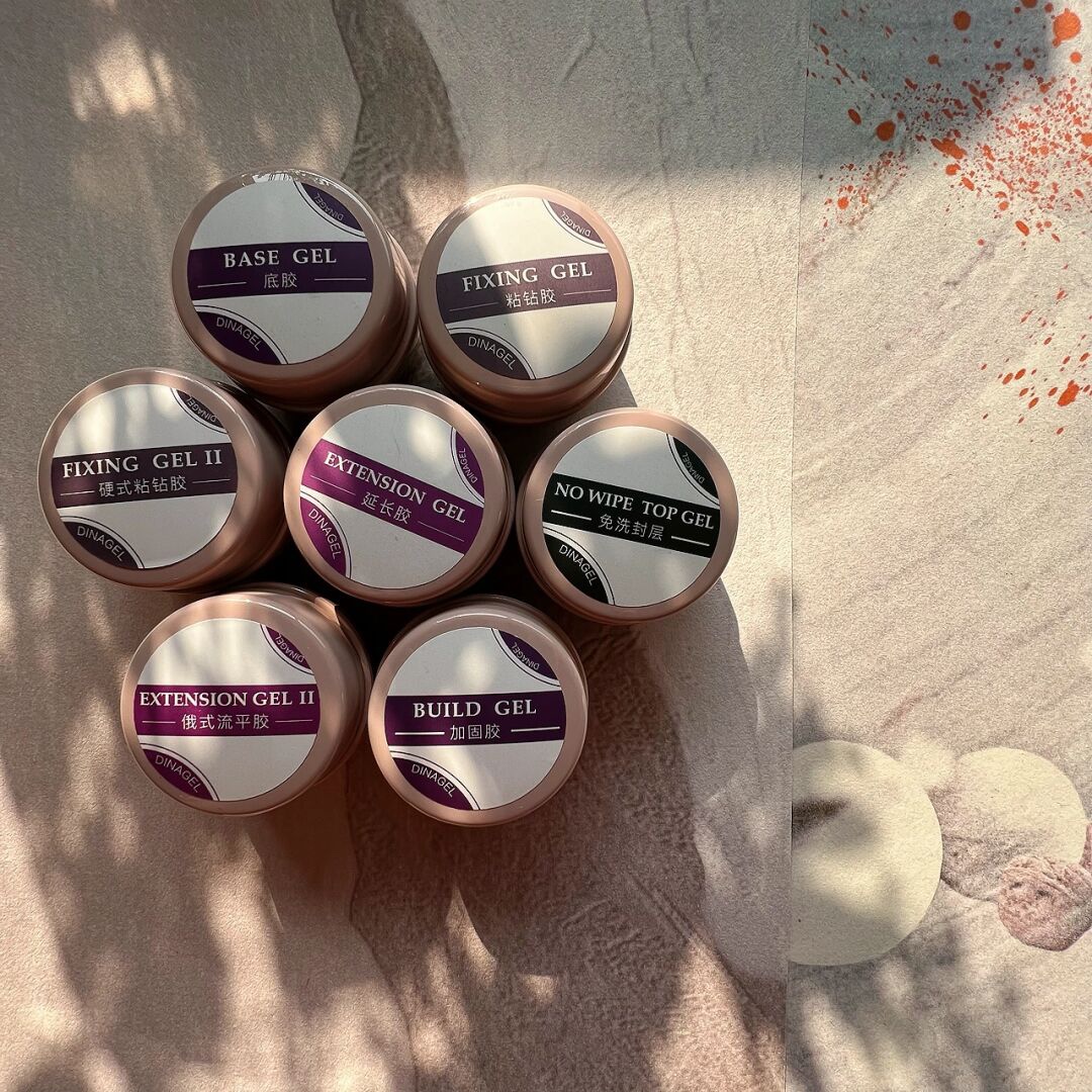 dina罐装功能胶大容量15g 日系美甲底胶加固延长粘钻胶俄式流平胶