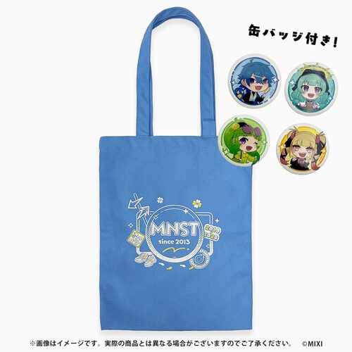 迷你伙伴 托特包+4徽章吧唧A款 水天拉斐尔等 怪物弹珠周边谷子