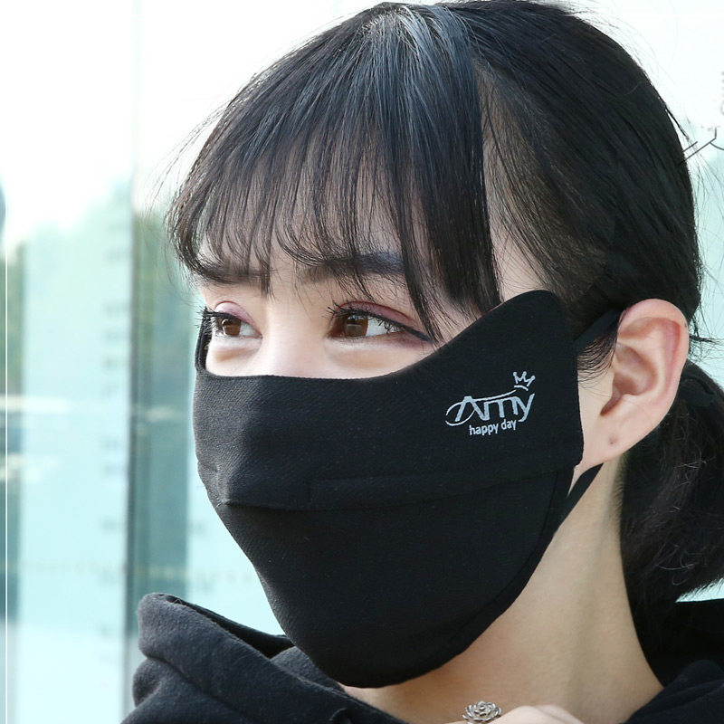 秋冬季运动透气保暖韩女露鼻孔口罩男调节扣防寒防风口罩2个包邮