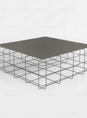 idao个性设计金属焊接涂层线性工业风茶几咖啡桌边几Coffee table