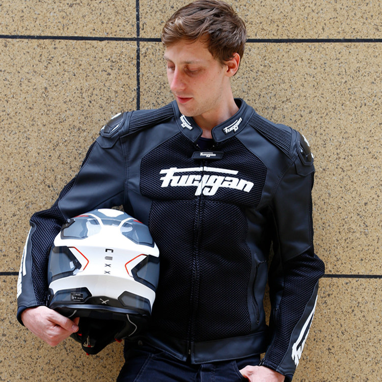 法国furygan speed mesh 3d夏 网眼气流半皮摩托机车骑行皮衣夹克