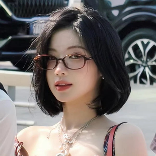 韩版asa同款板材椭圆形小框茶色眼镜框女素颜甜美可爱近视镜圆脸