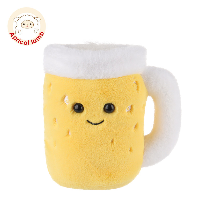 Apricot lamb节日啤酒毛绒玩具可爱儿童男女礼物宝宝安抚玩偶公仔