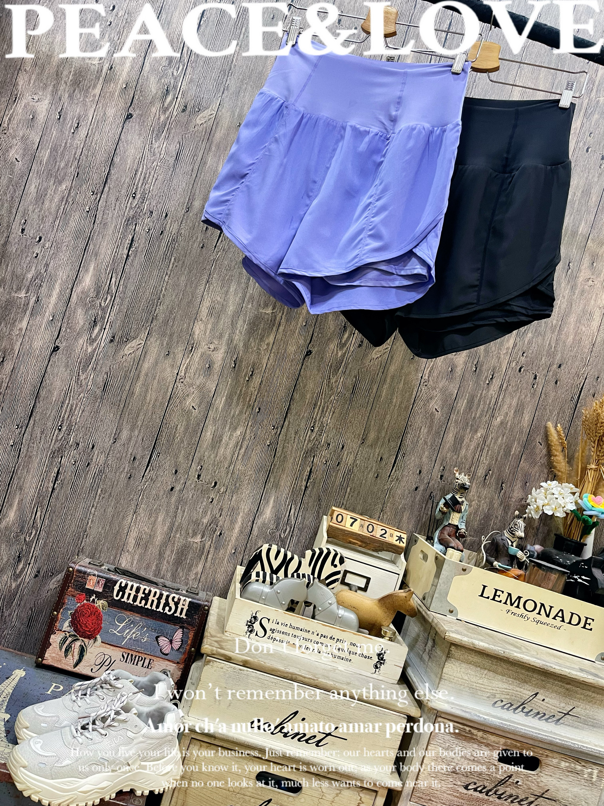 带兜兜假两件速干运动短裤瑜伽健身训练热裤子外穿防走光三分跑步