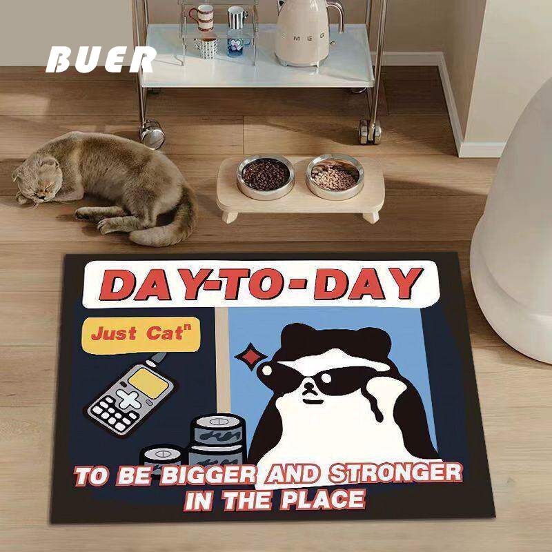 BUER创意宠物餐垫猫咪宠物垫宠物专用垫子pvc可擦洗防水皮革餐垫