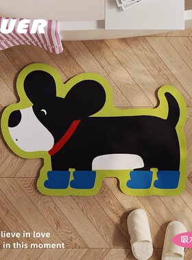 BUER多巴胺小狗浴室地垫硅藻泥吸水软垫门口吸水防滑垫卫生间地垫
