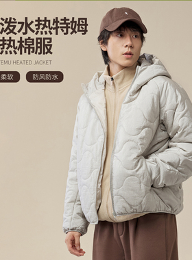 NNID防泼水热特姆发热棉服25年冬季防风防水男士保暖外套KS215