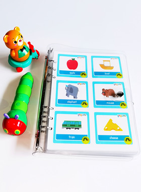 lingumi英语单词闪卡372个配套英文启蒙早教卡毛毛虫小达人点读