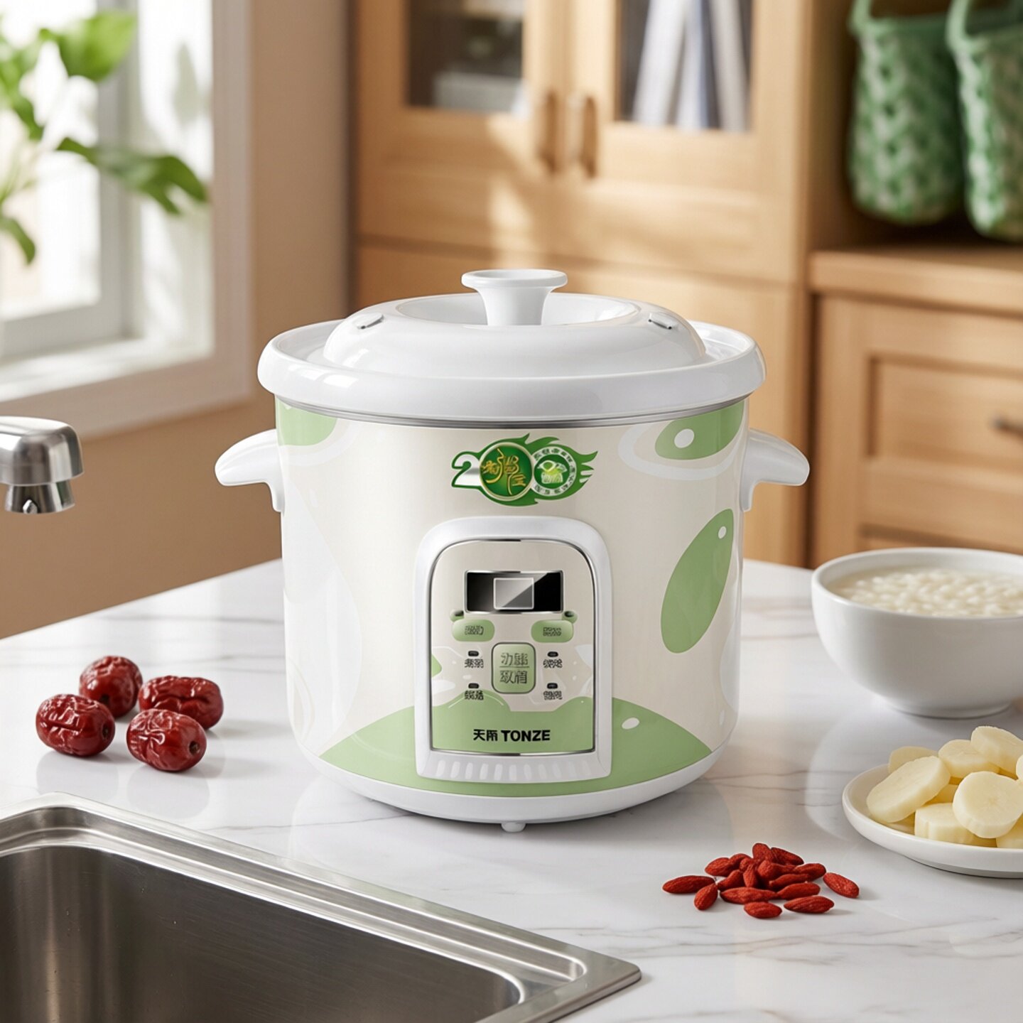 5L煮粥宝全自动电炖锅陶瓷炖锅婴儿熬粥家用煮粥煲汤超大容量天际