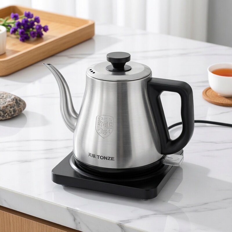 304不锈钢电热水壶电水壶家用泡茶壶1L大容量酒店开水壶自动断电