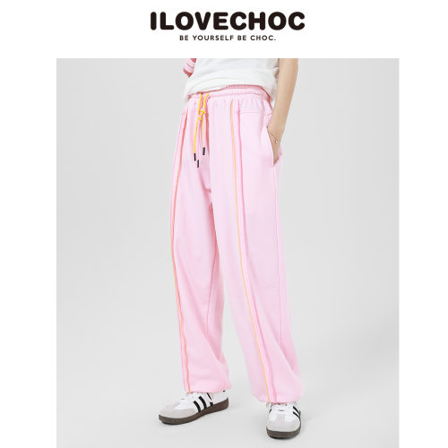 ILOVECHOC休闲卫裤垂感透气潮流