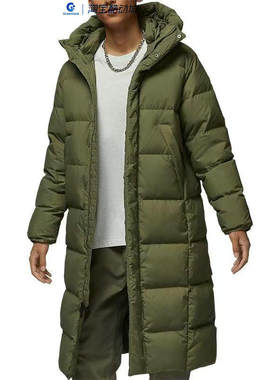NIKE/耐克男装 JORDAN 复古舒适中长款保暖连帽羽绒服/FV7270-222