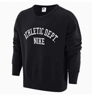 NIKE耐克男款春季复古针织圆领透气卫衣运动休闲长袖套头衫DX0026