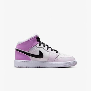 AJ1白粉紫大童运动鞋 高帮篮球鞋 JORDAN DQ8423 501 NIKE耐克女鞋