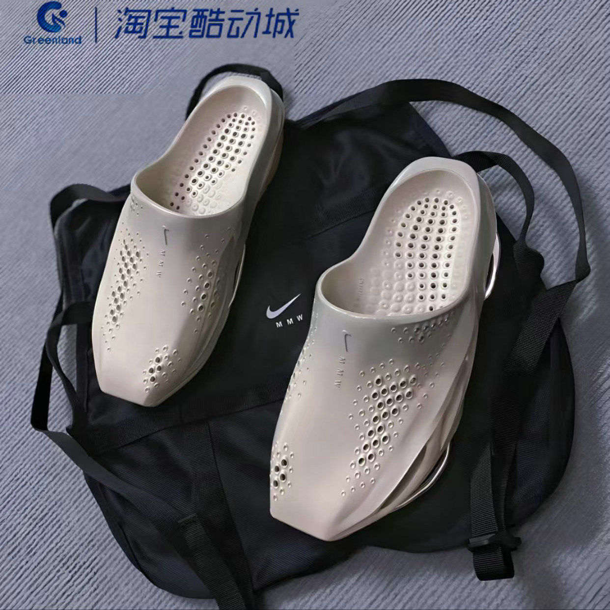 耐克男女武士立体切割镂空拖鞋