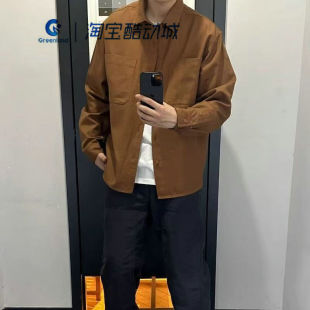 外套FV7346 衬衫 281 耐克男子舒适复古翻领宽松休闲长袖 Nike